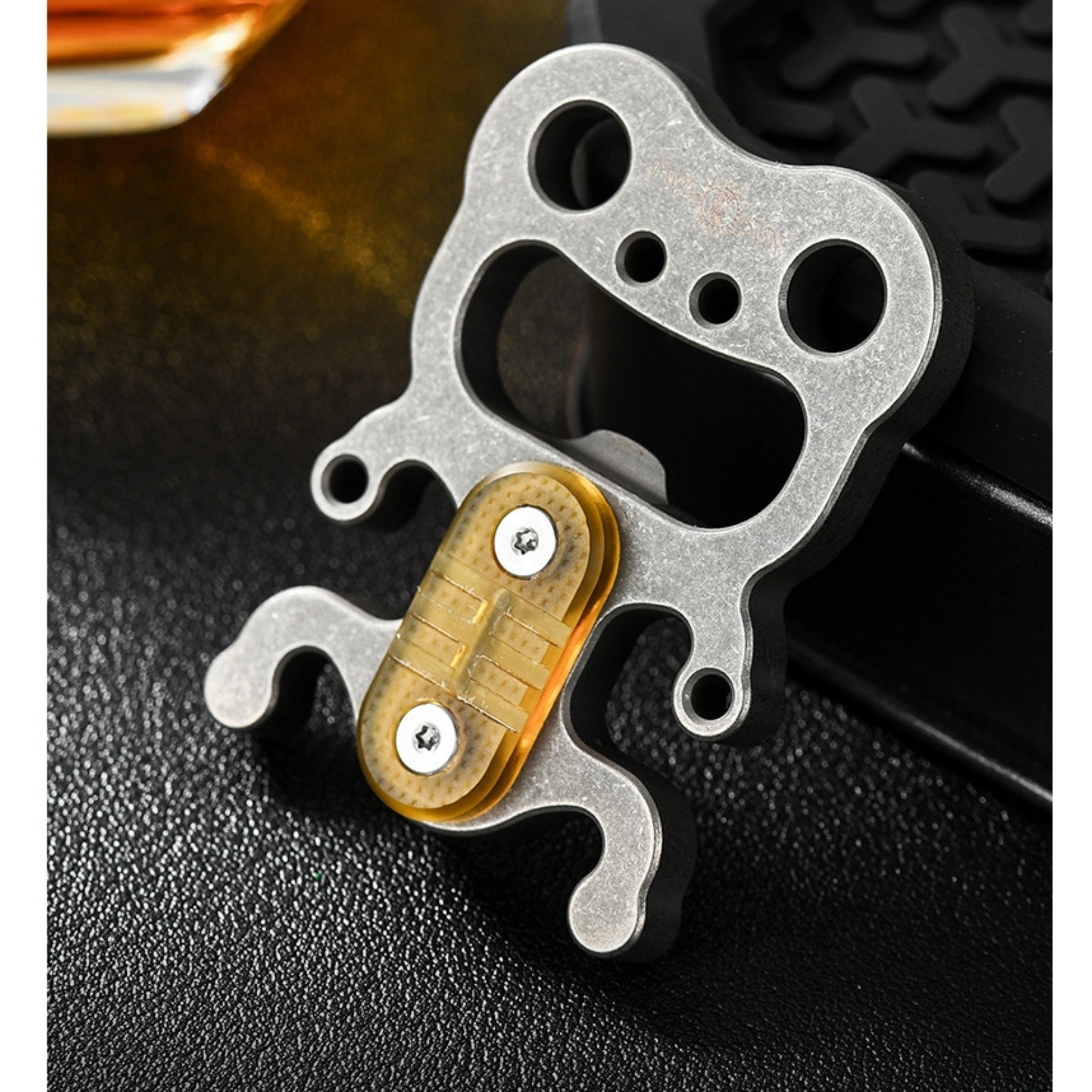 Titanium Alloy EDC Outdoor Multi-Tool Frog Shape Bottle Opener Keychain