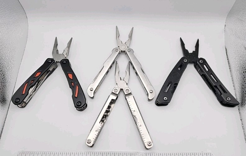 Misc Lot Of 4 Multi- Tools KOBALT YUKON STAINLESS STEEL CHINA Good Condition Lot