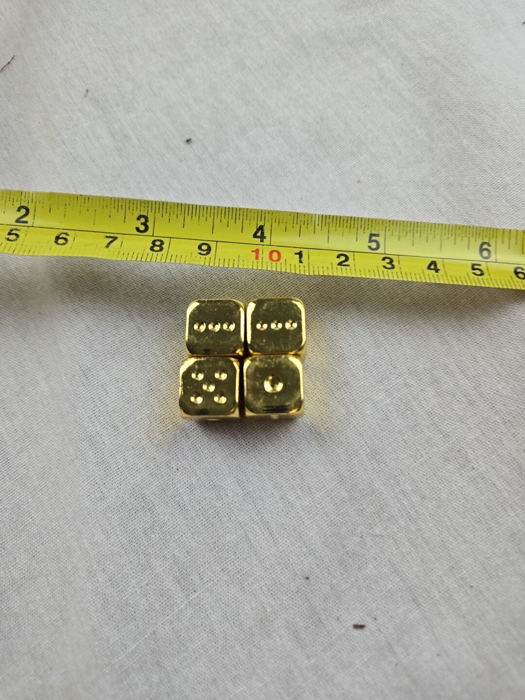 4pcs Solid Brass Dice Small