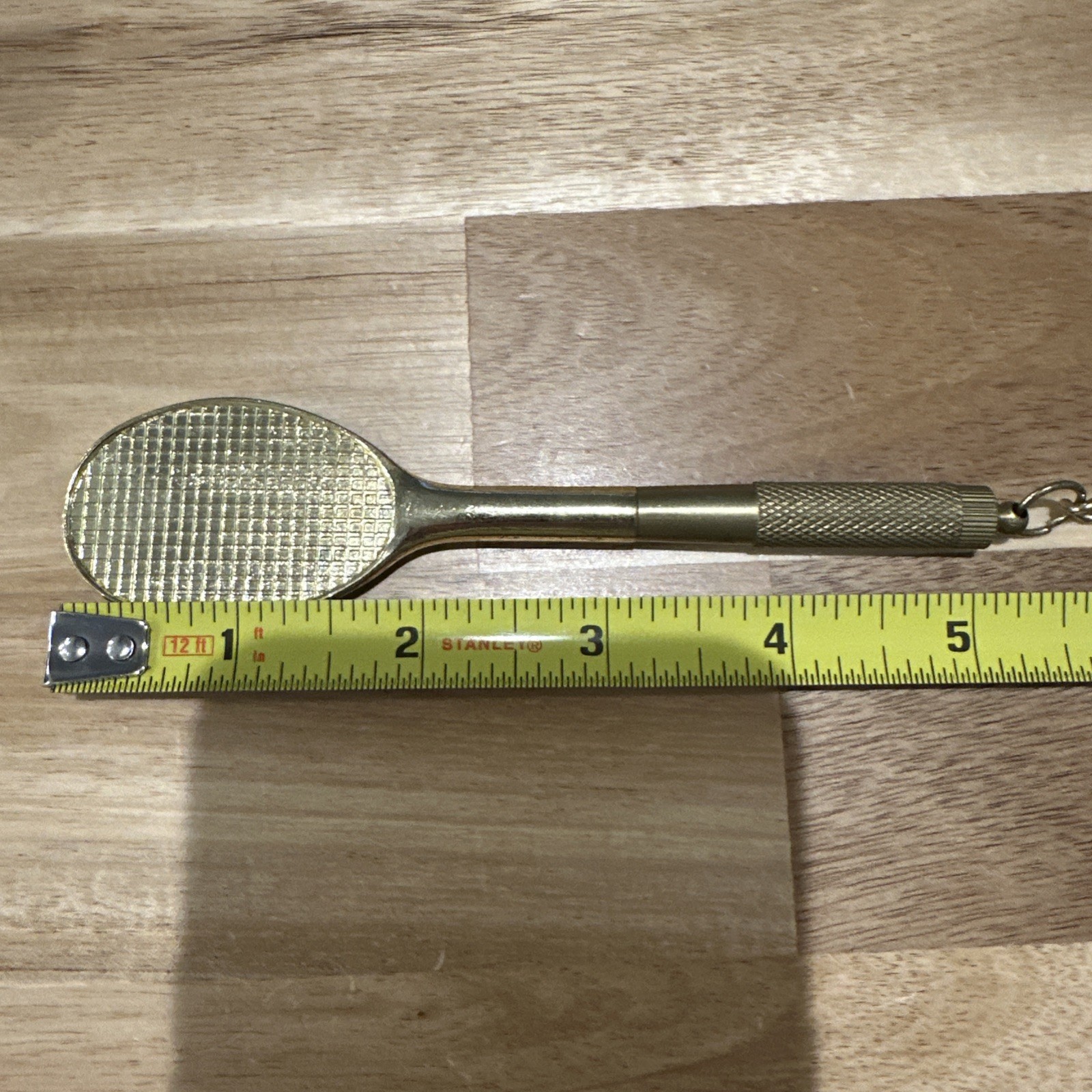 Vintage Tennis Racket Keychain Screwdriver Set 3 Interchangeable Bits w/ Box