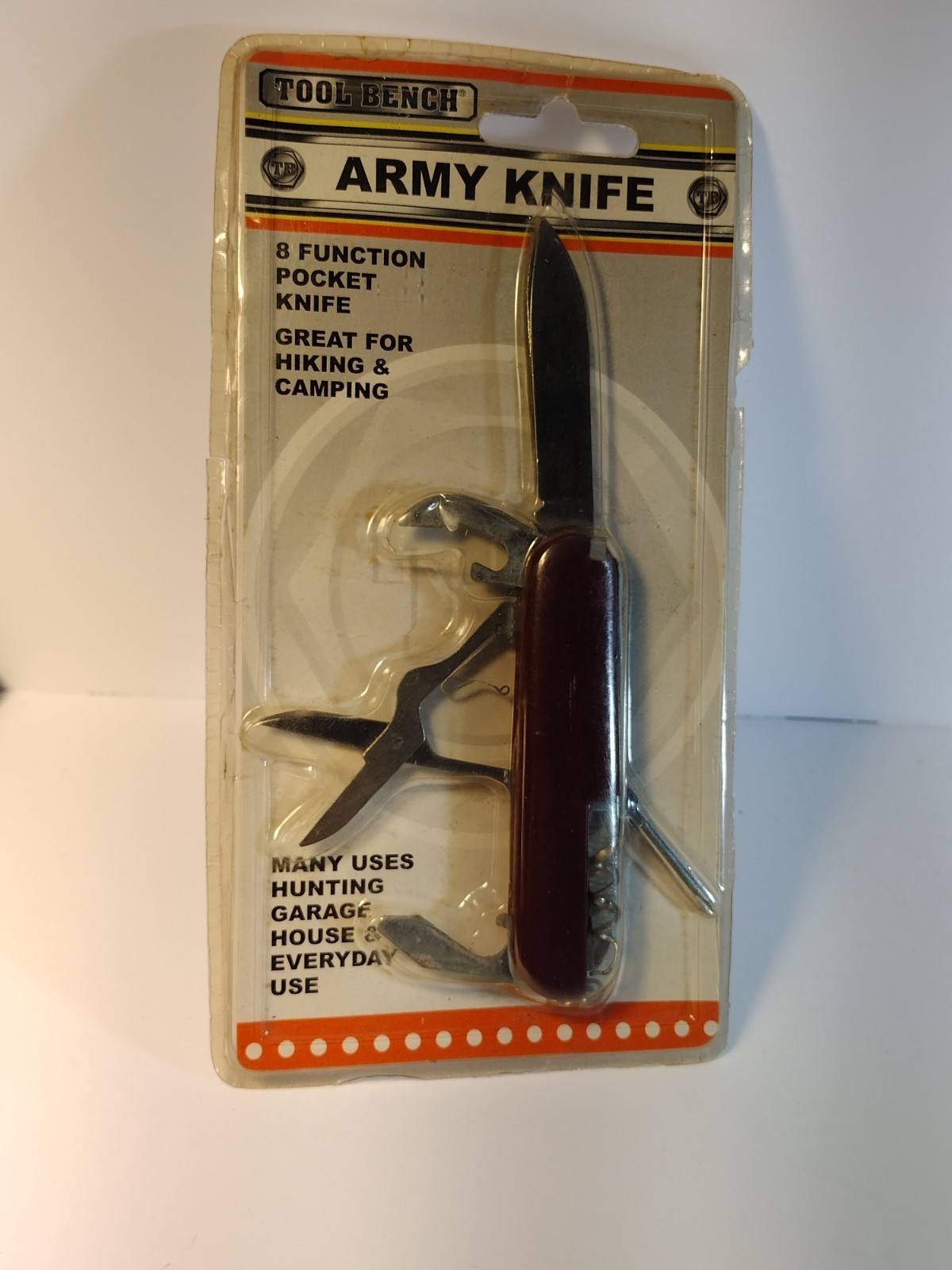 Army Knife~ Tool Bench ~8-in-1 Multitool Pocket Knife~New In Package