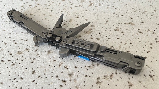 SOG PowerAccess PA1001-CP Stonewashed Stainless Steel Multi Tool Pliers,Knife- –