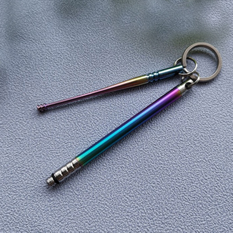 New Titanium Alloy Ear Pick + Titanium Alloy Toothpick Portable Multi Tool Gift