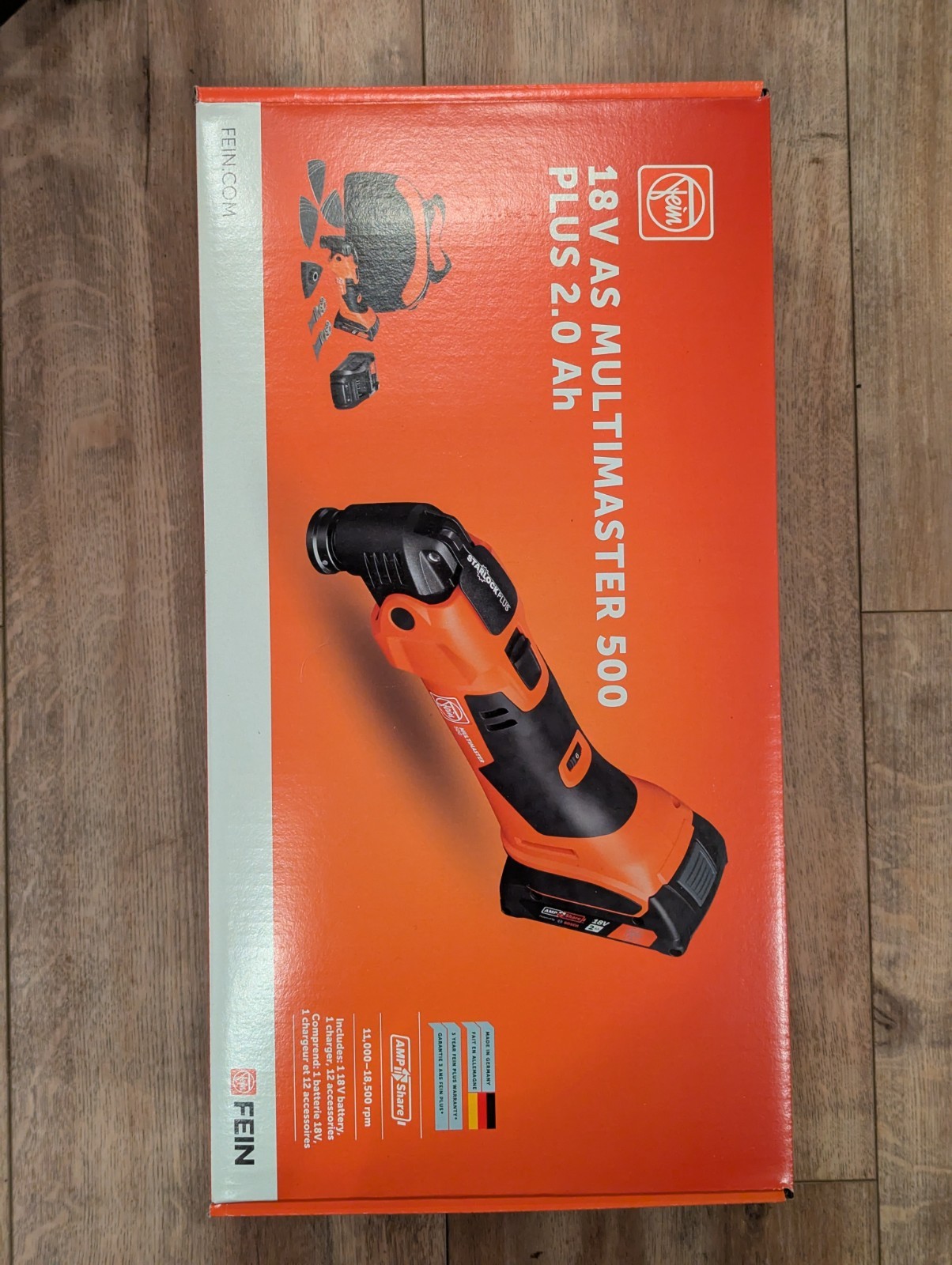 Fein Ampshare Multimaster Multi-Tool 500 Plus 2Ah 18V With Bag 22Pc Kit