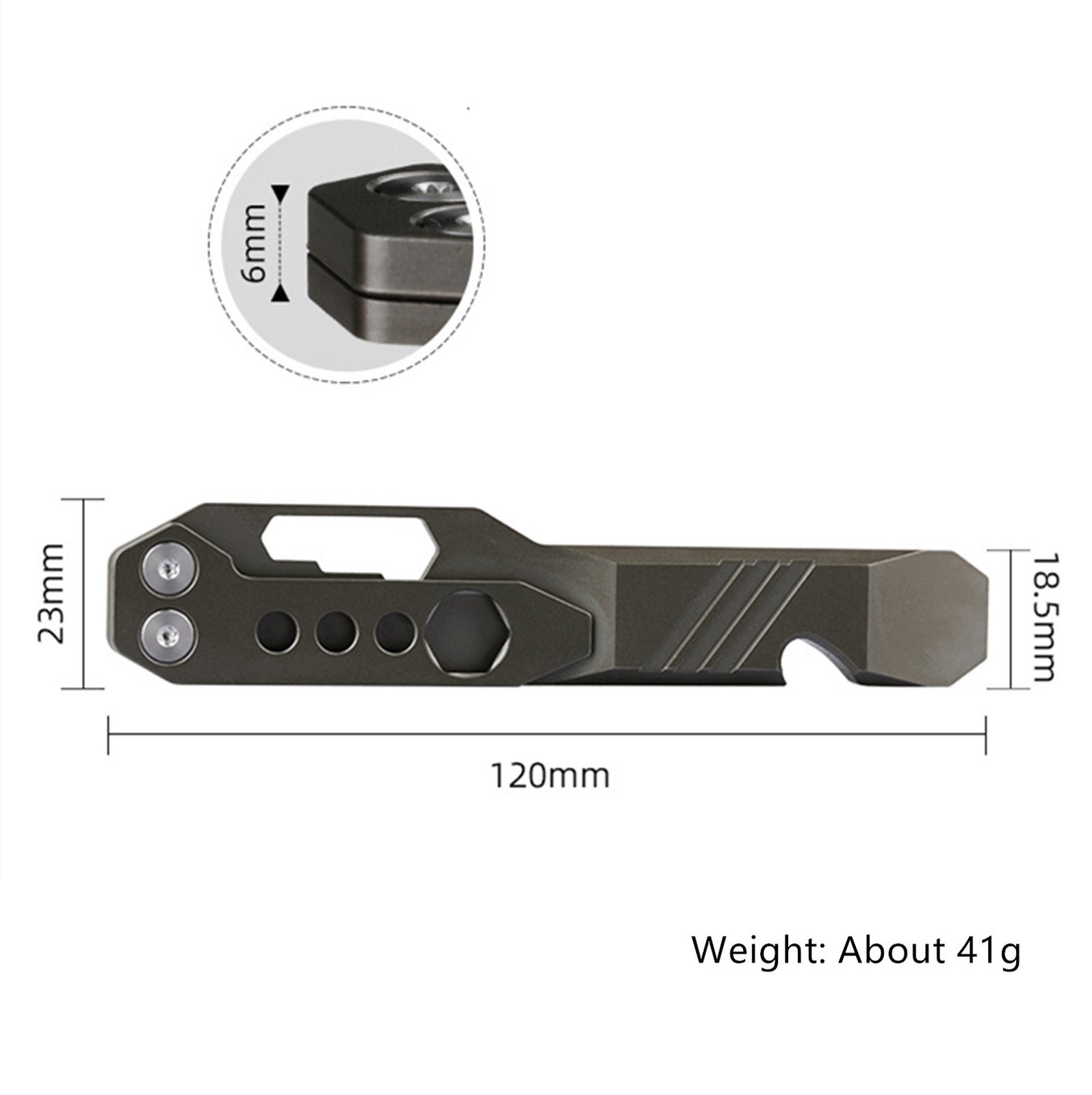 New Titanium Alloy Pocket Pry Bar Crowbar Opener Portable Outdoor EDC Multi Tool