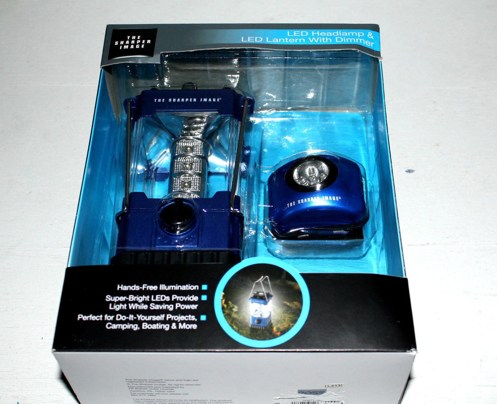 LED HEADLAMP AND LED LANTERN W COMPASS AND DIMMER