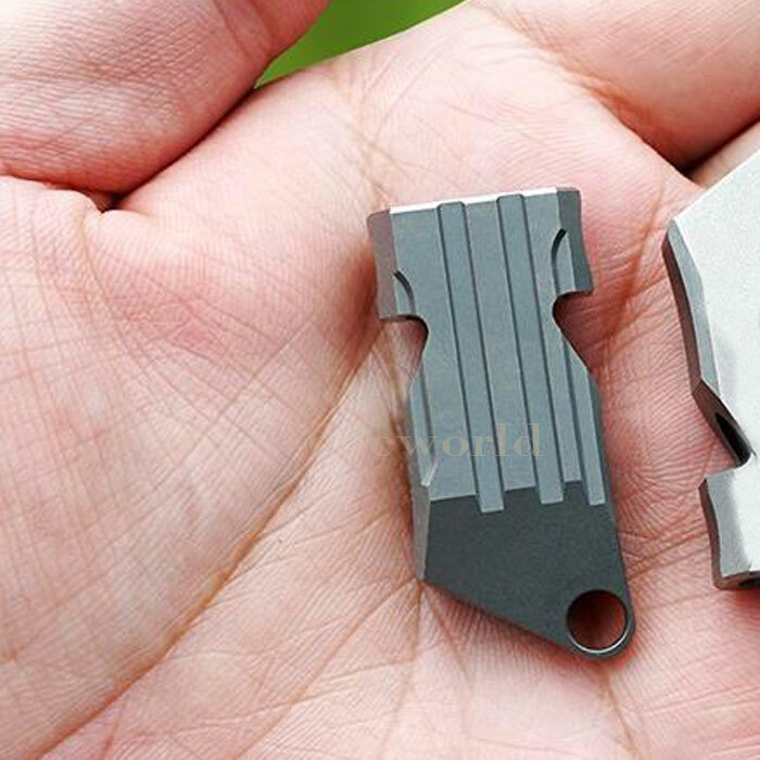 Titanium TC4 Portable Key chains Metal Treble Whistle Outdoor Survival EDC Tool