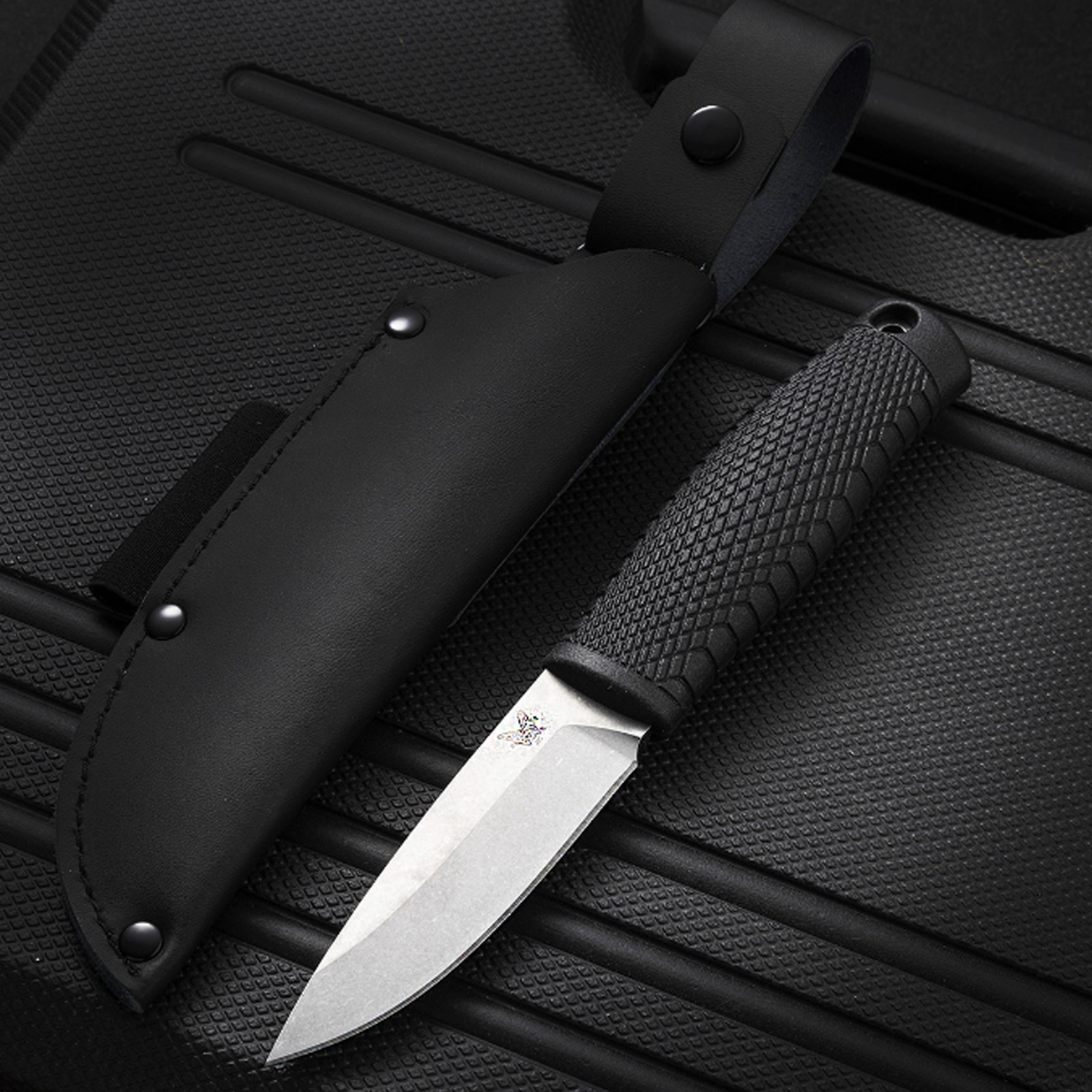 Straight Outdoor Camping Survival Tactical Tool knife With a protective case