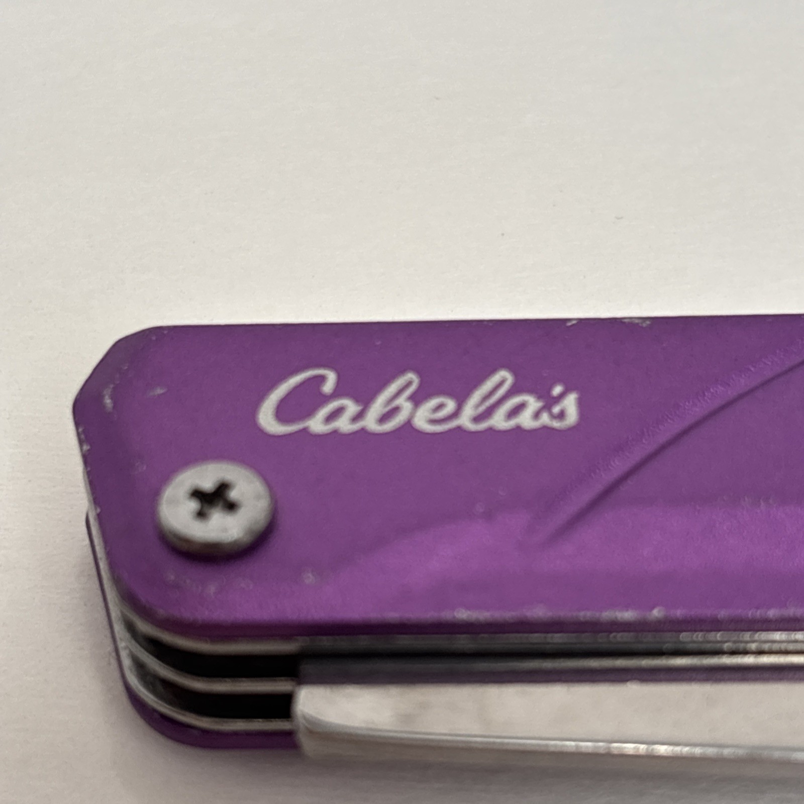 Cabela’s Pocket Tool Knife Purple Multiple Tools 6 Hunting Fishing Camping
