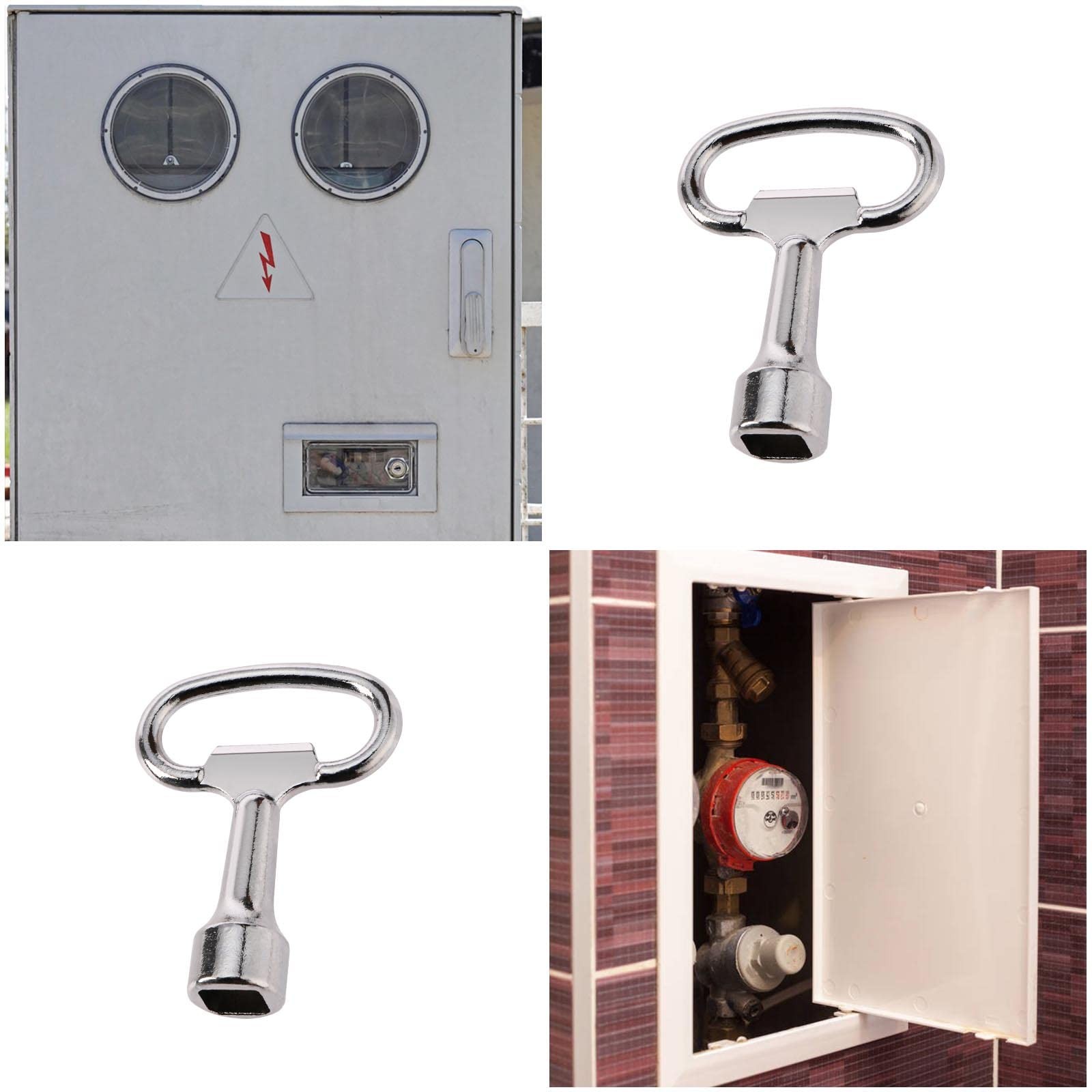 5pcs Zinc Alloy Electric Cabinet Keys, Square, 13x8x8mm…