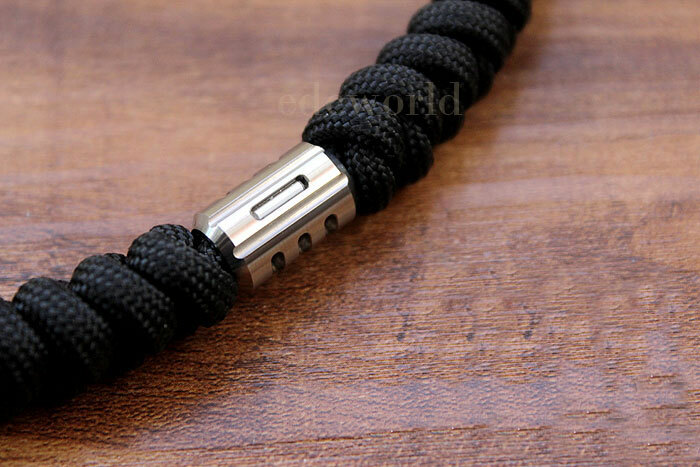 Titanium Alloy Key Knife Parachute Cord Tool Lanyard Bead DIY KeyChain Pendant