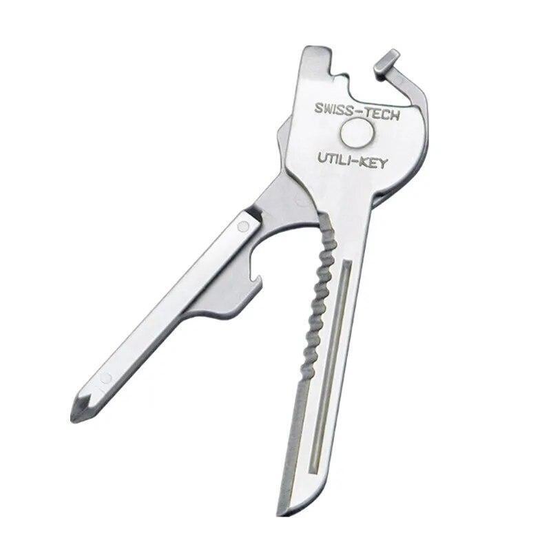 6 in 1 Utili-key Multi Tool Keyring Knife Screwdriver Outdoor Camping Survival