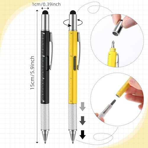 32 Pcs Multi-Function Pens Set – 6 in 1 Screwdriver Tool Gifts for Men, Dad, Hus