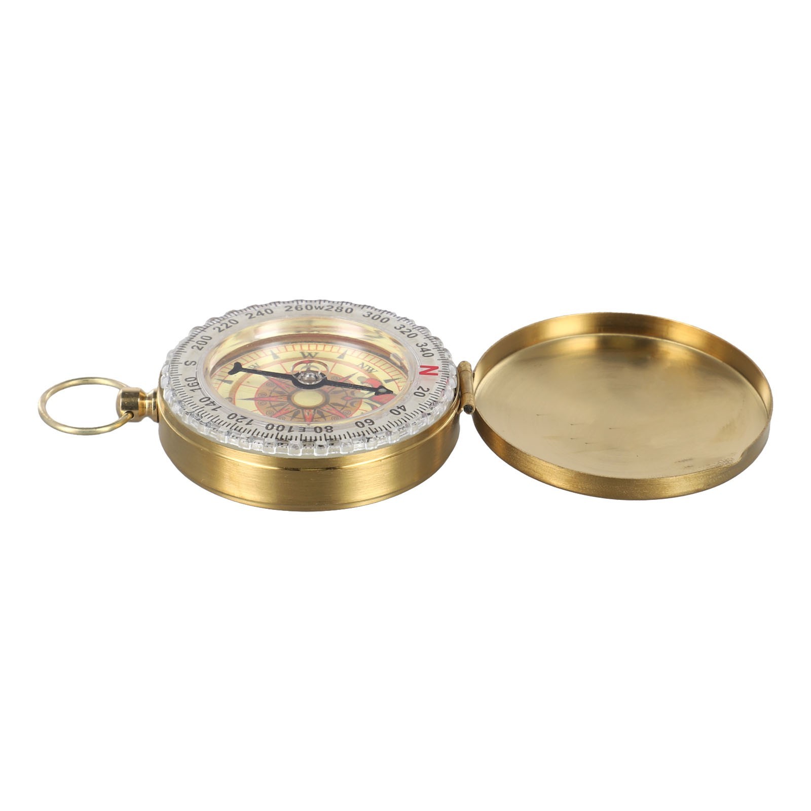 Hiking Pocket Brass Golden for Compass Portable Noctilucent for Compass
