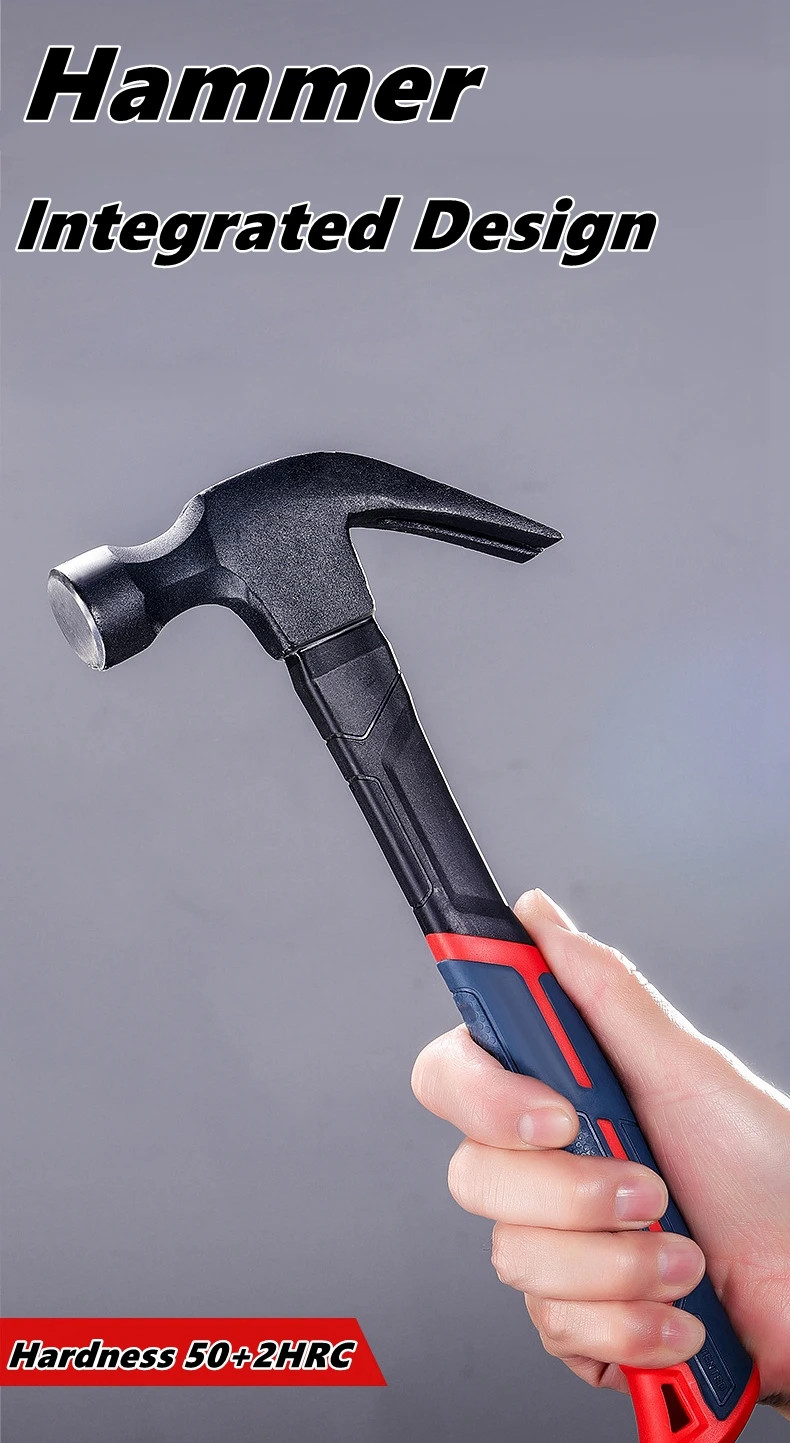 Multifunctional Claw Hammer with Rubber Grip Portable Carpentry Tool