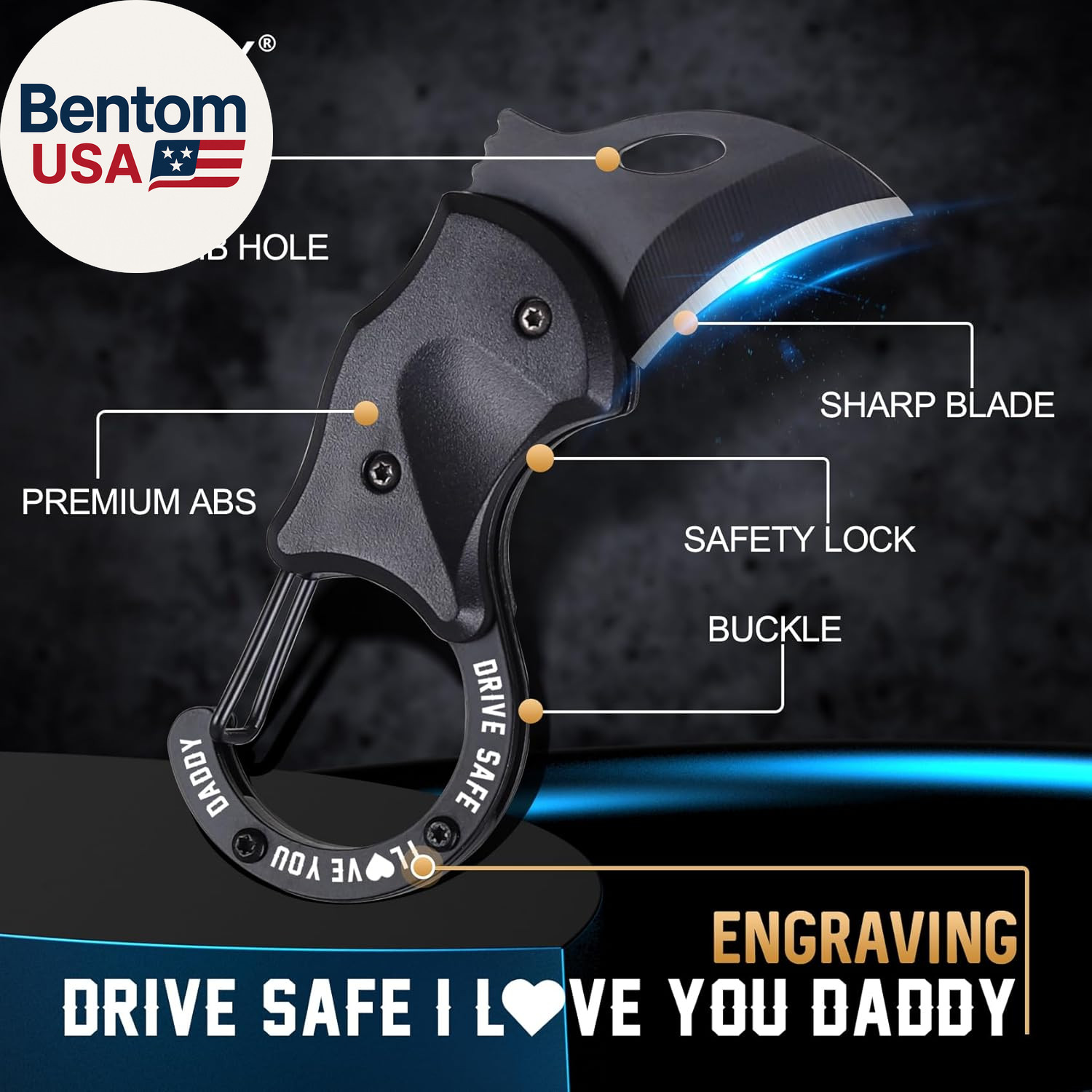 Gifts for Dad Fathers Day, Fathers Day Dad Gifts, EDC Box Cutter for Camping Hik