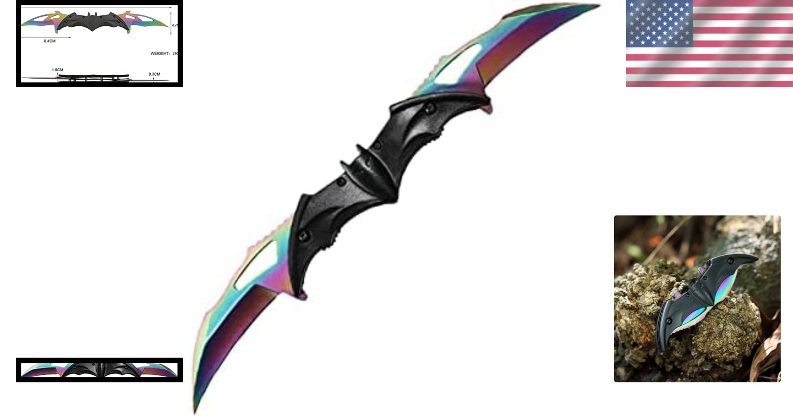 Ergonomic Plastic Handle Bat Knife for Comfortable Use in Outdoor Activities