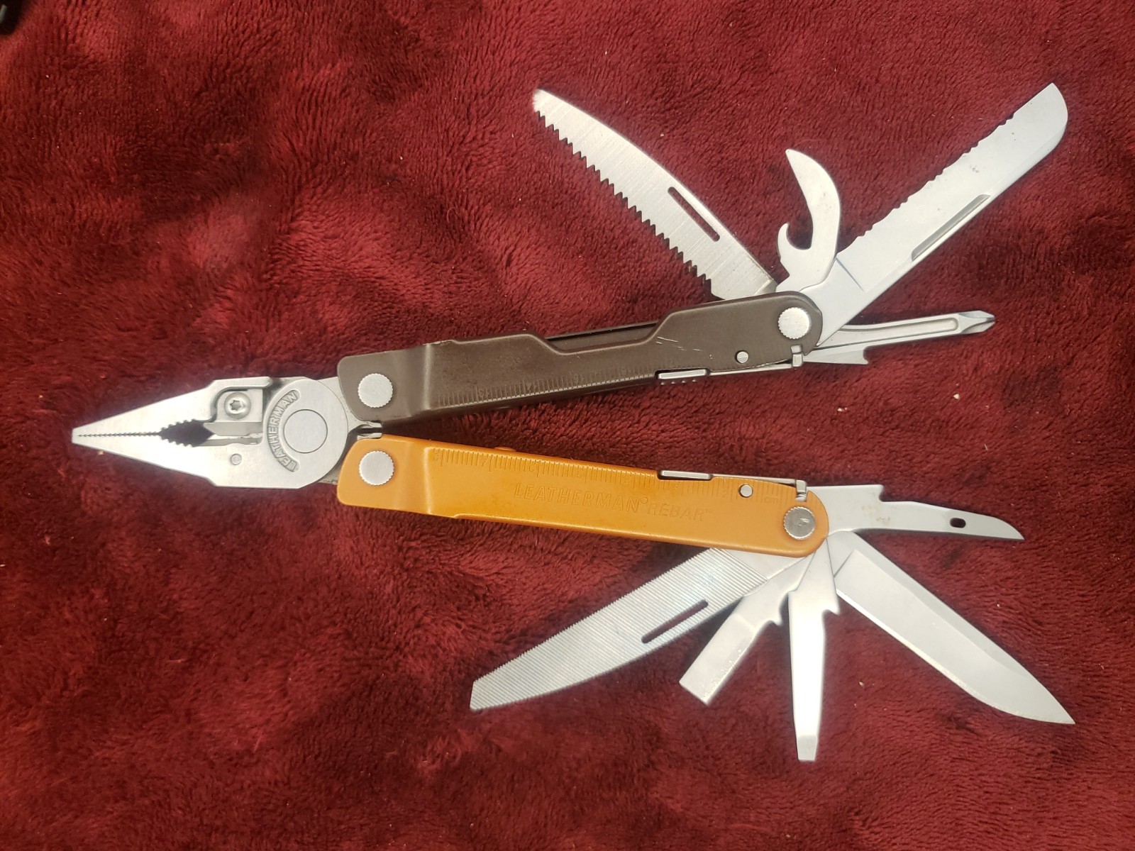 Leatherman Burnt Sienna Orange & Mossy Slate Rebar Multi Tool