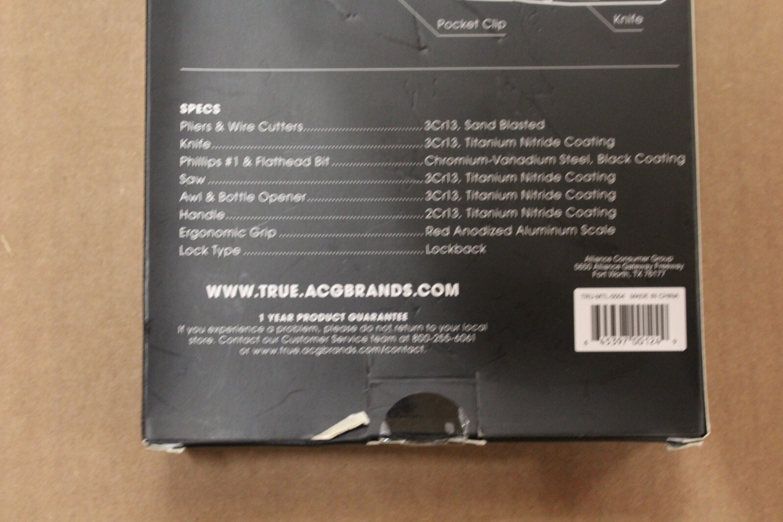 “TRUE” brand, Multi-Tool, Titanium”. High quality. TRUE Item# TRU-MTL-0004