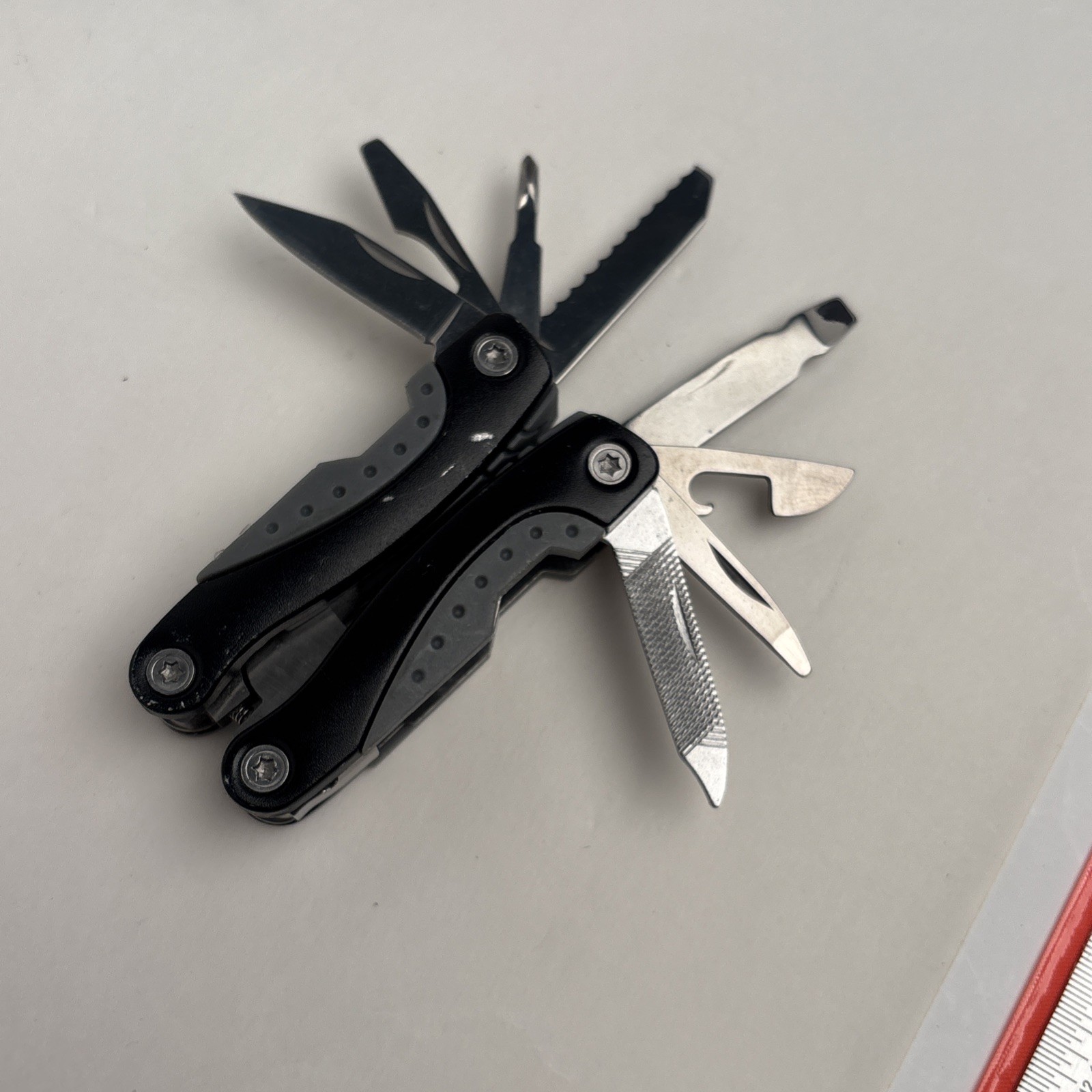 Bundle of 3 mini multitools Danco Brookstone Black White Blue Hunt Camp Hike
