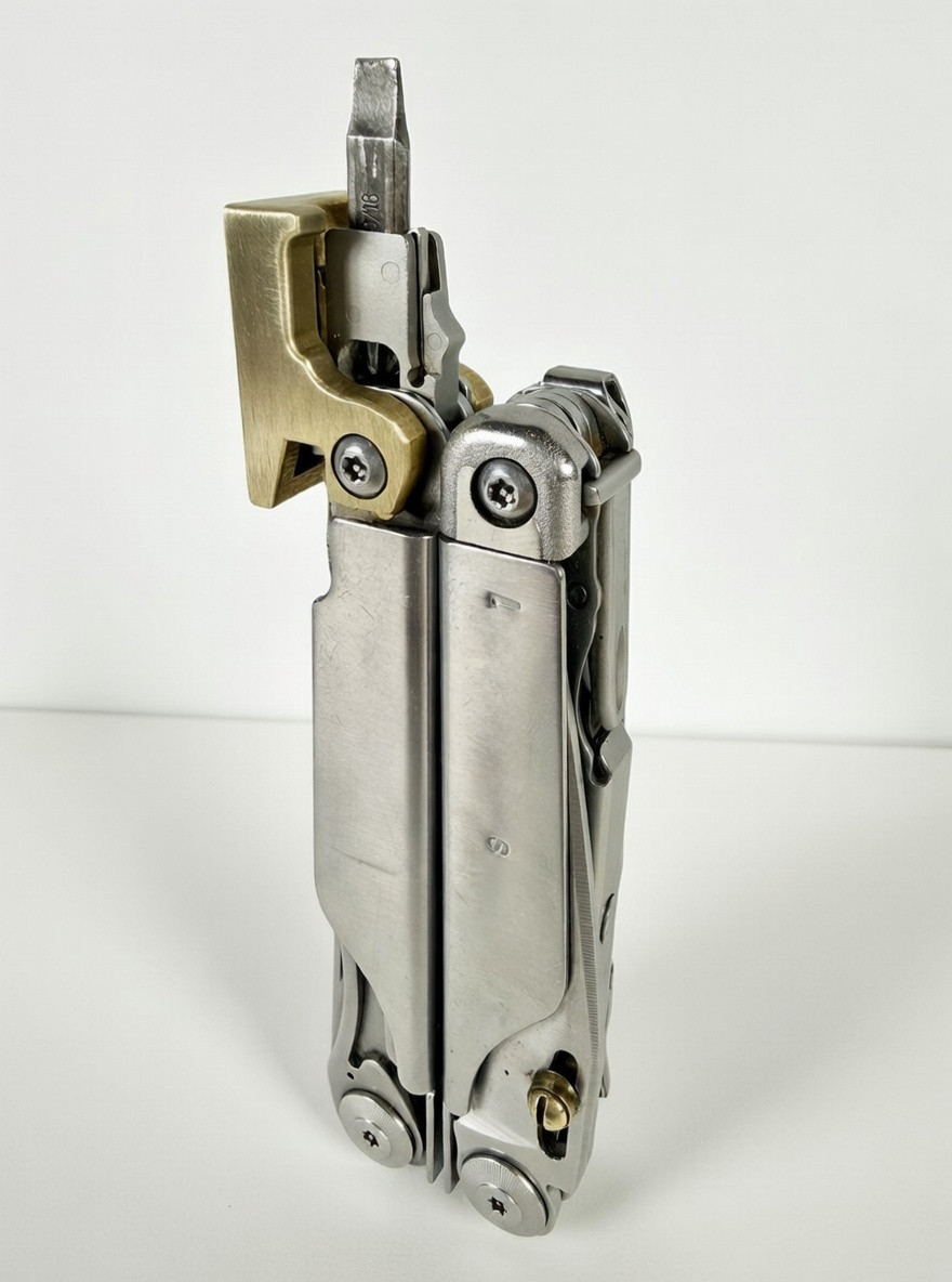 For Leatherman Surge, BRASS Hammer Head Mod, Modification, CNC Made,Locking,CAD