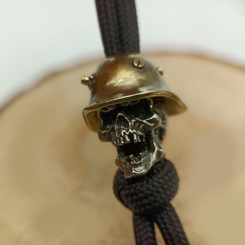 Lanyard Beads Helmets Skull Soldier Shape Parachute Cord Beads Vintage Charm