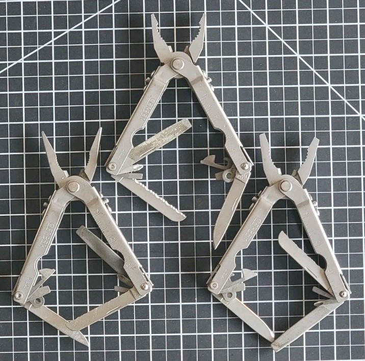 Vintage Gerber Multi-Tools (3x) – Needle Nose, Standard, Snub Nose Pliers