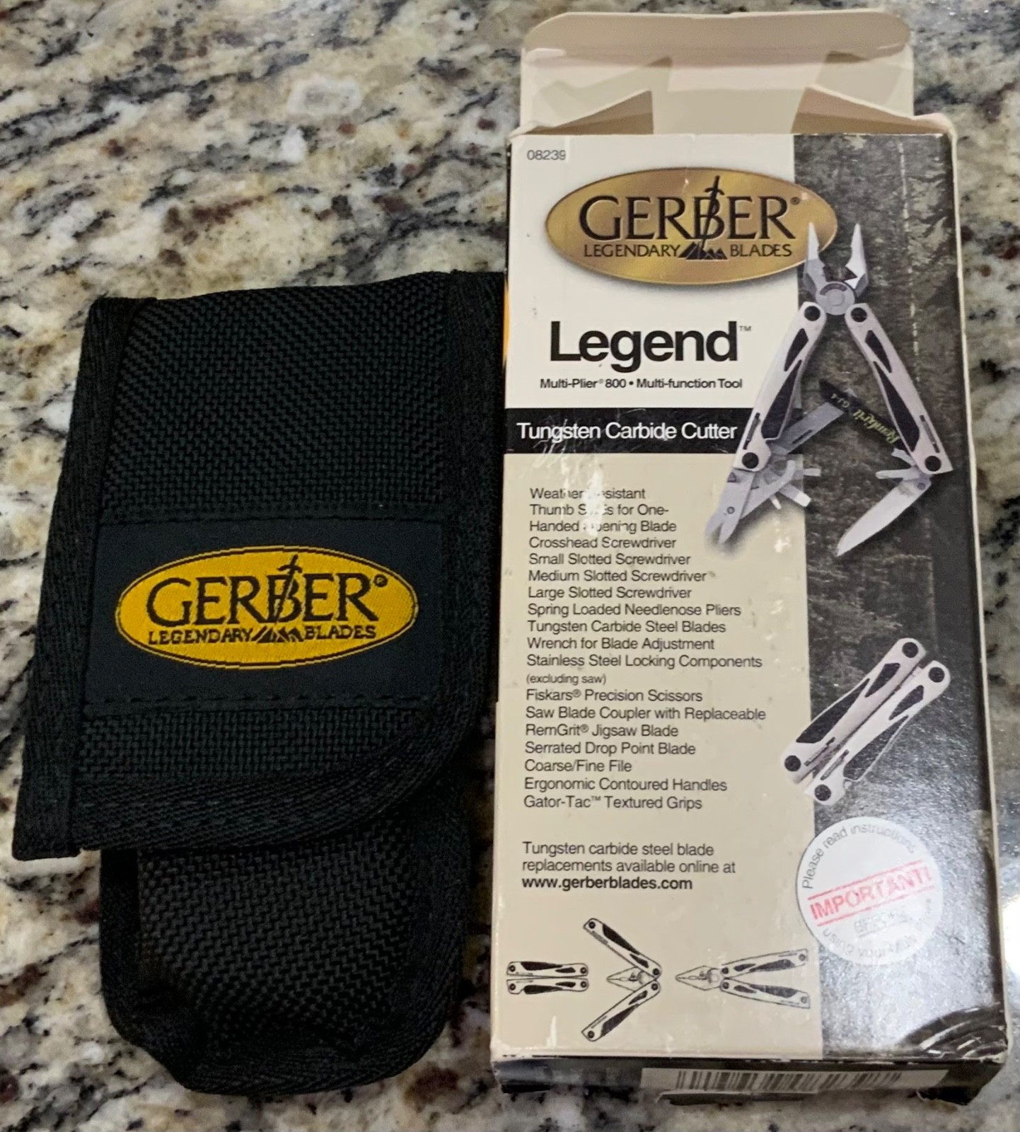 Gerber Legend MP800 Tungsten Multi Tool / Multi Plier Vintage Made in the USA
