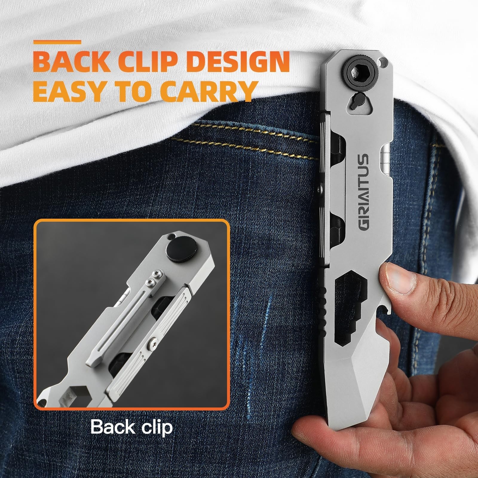 Versatile EDC Pry Bar Multitool with Ratchet Screwdriver, Wrenches & Openers – I