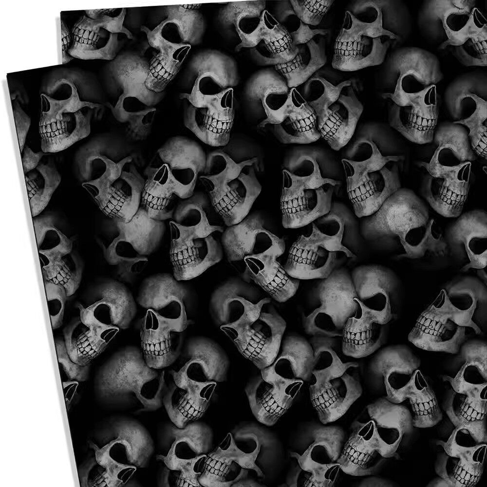 Skull Pattern Thermoplastic Sheet for DIY Knife Sheath and Tool Cover Projects