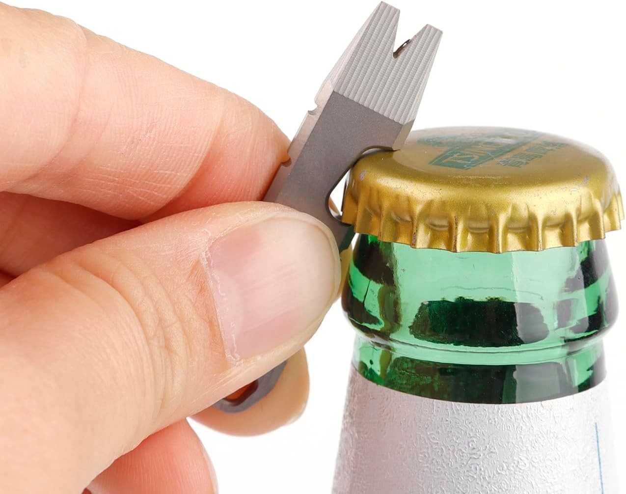Mini Pry Bar Multi Tool Titanium Bottle Opener Keychain Screwdriver