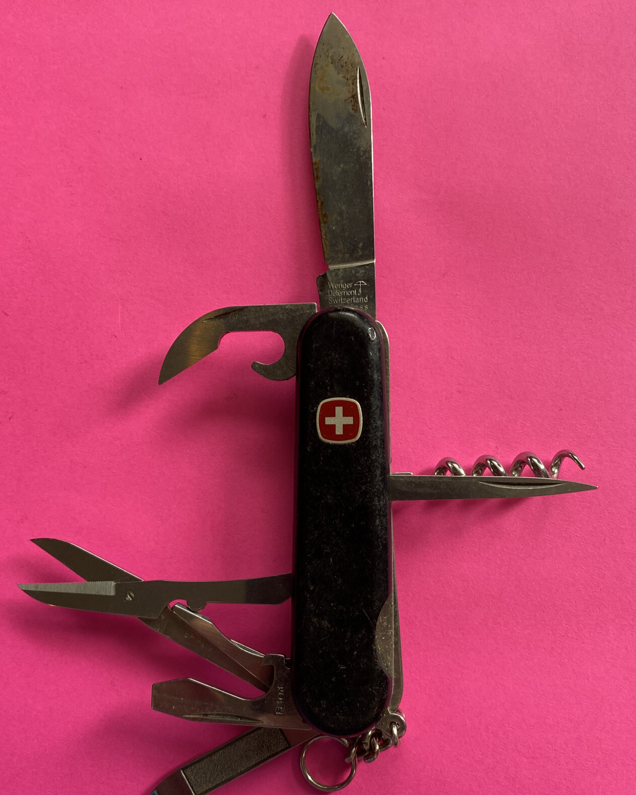 *PRE-OWNED-WENGER DELEMONT-SWISS MULTI-TOOL-FREE SHIPPING*