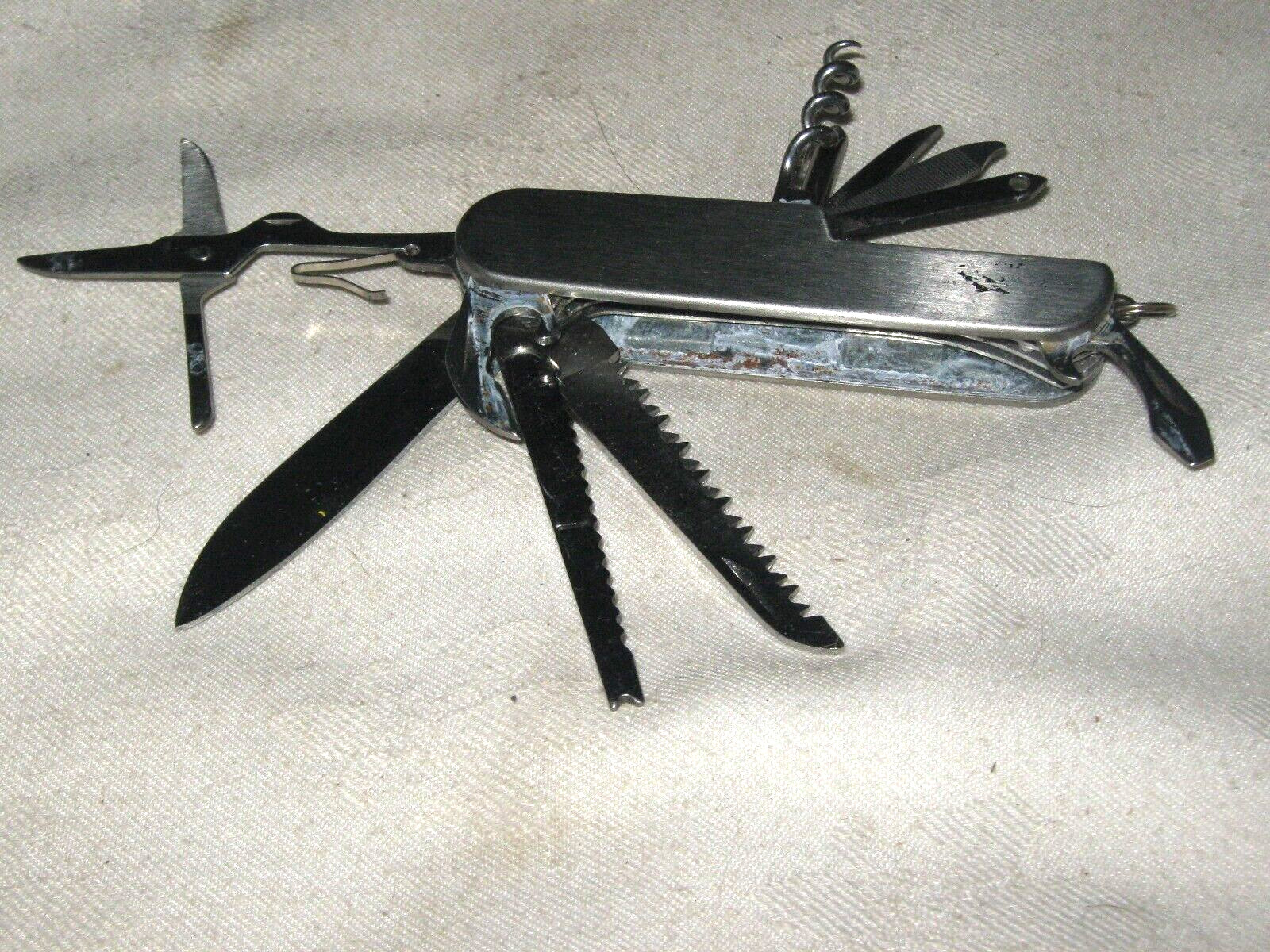 A Small 16-in-1 Stainless Steel Multi Function Tool Pocket Knife