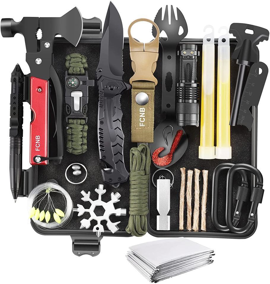 High quality Perfect gift survival gear kit camping accessories 34 in 1 for clim