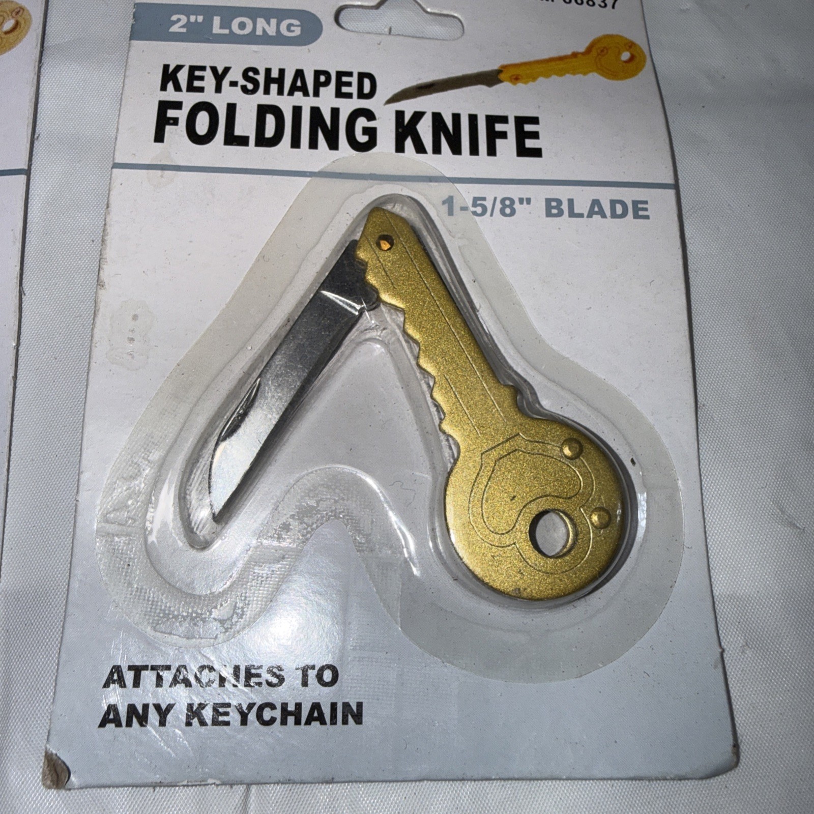 4 Mini Pocket Foldable Keychain Knife Small Knife Key-Shaped Folding NOS