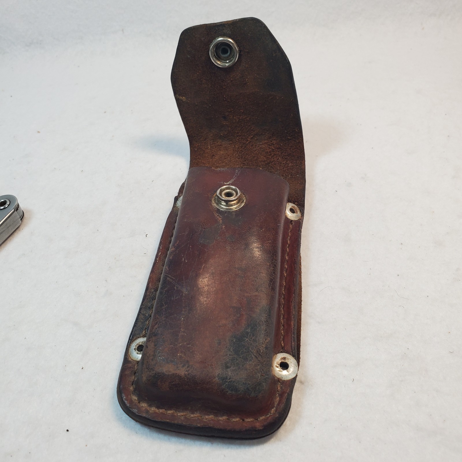 Vintage Schrade USA Tough-Tool ST1 Multi-Tool, Pliers Knife W/ Leather Sheath