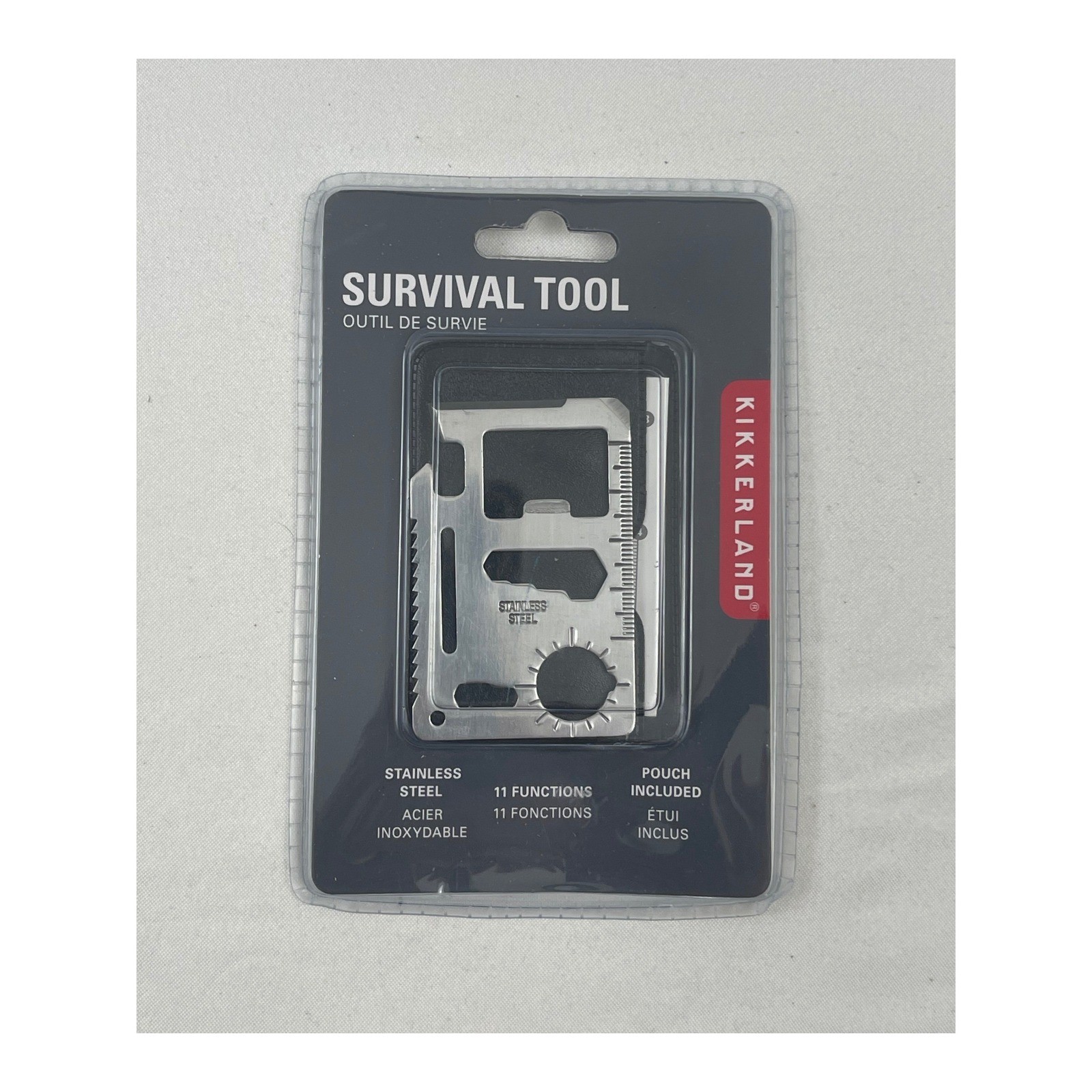 Kikkerland 11-in-1 Stainless Steel Survival Multi-Tool Card XCD401K-D New