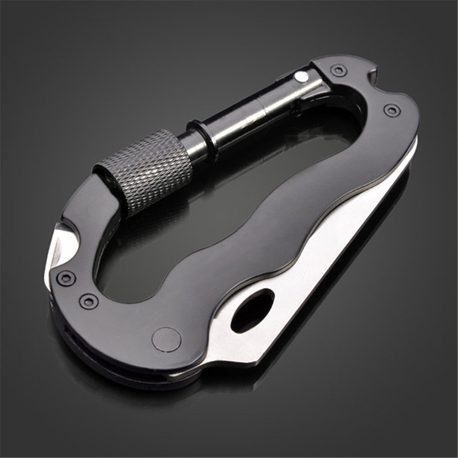 2PACK Survival camping EDC multi-tool equipment carabiner keychain screwdriver