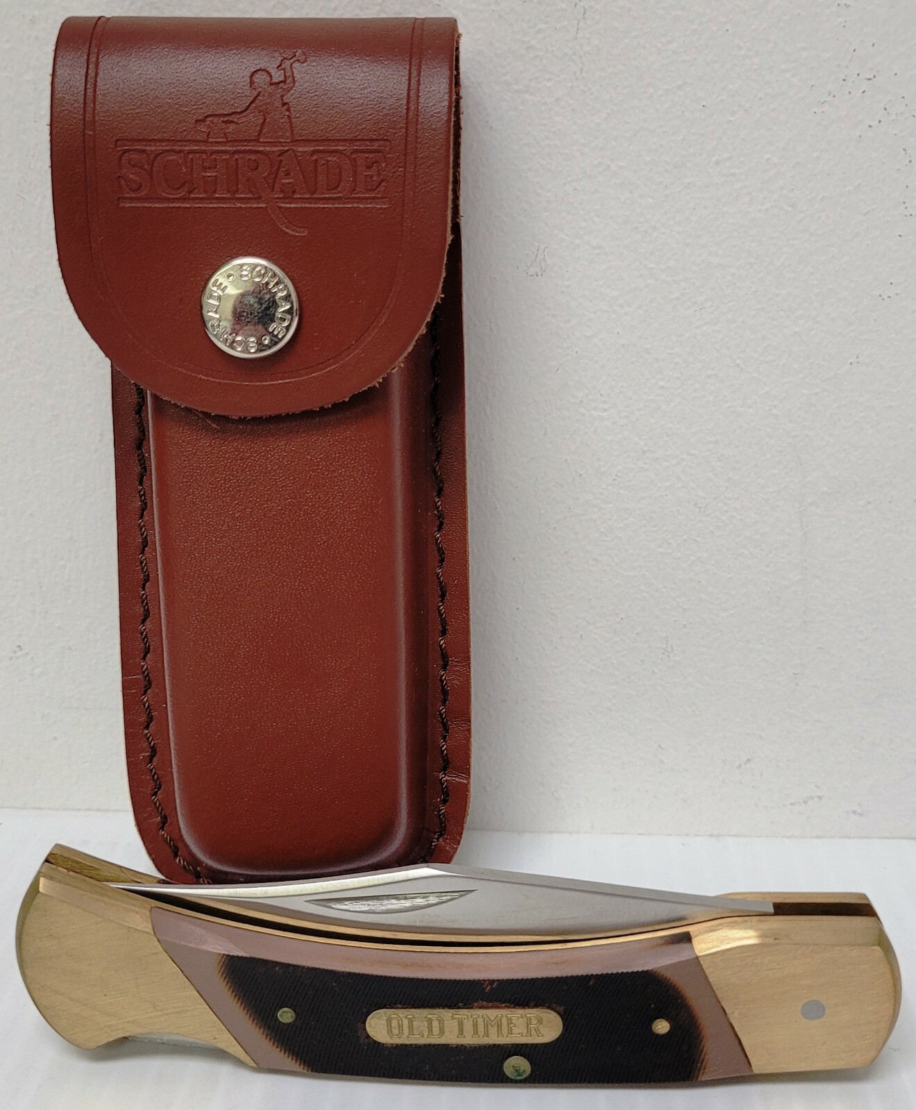 Shrade Old Timer 7OT Cave Bear 8.7in Stainless Steel Traditional Folding Knife