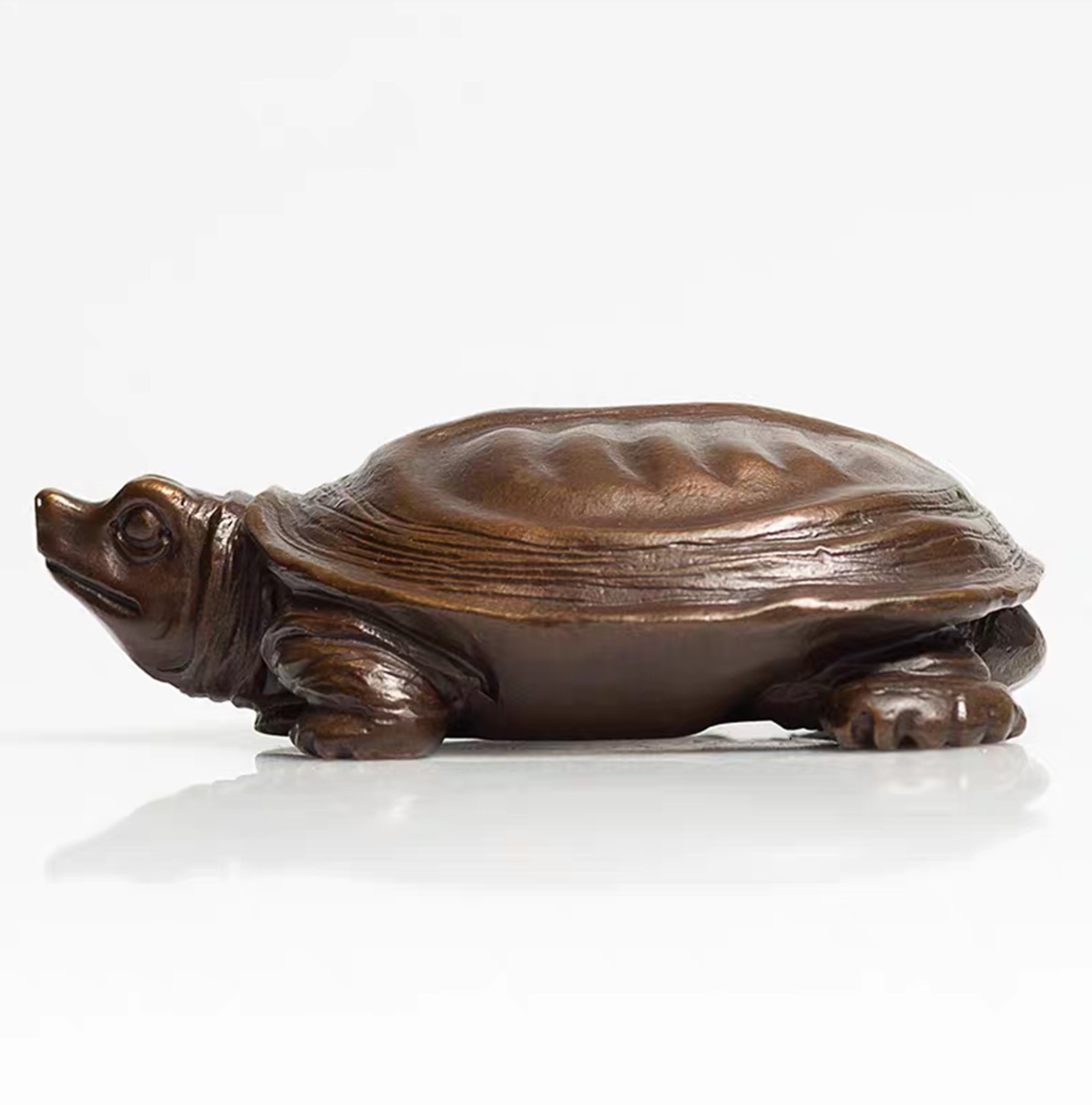 Brass copper Soft-shelled turtle ornament Solid Artistic handcraft