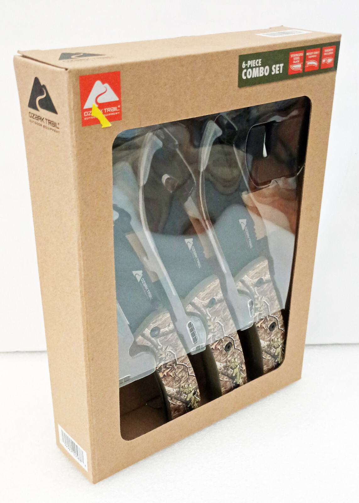 Ozark Trail 6 Piece Combo Knife Set 8.25 inches Fixed Blade & Gut Hook NEW