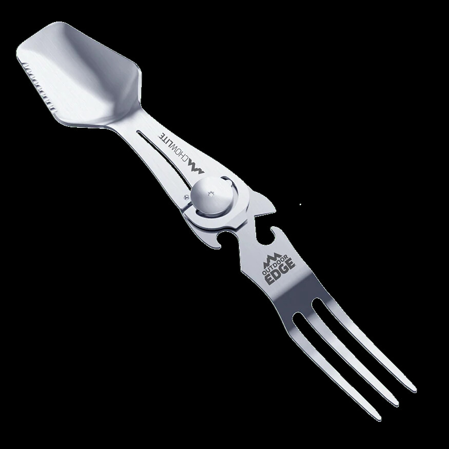 NEW Outdoor Edge ChowLite Folding Mealtime Multitool Fork Spoon Chow-Lite