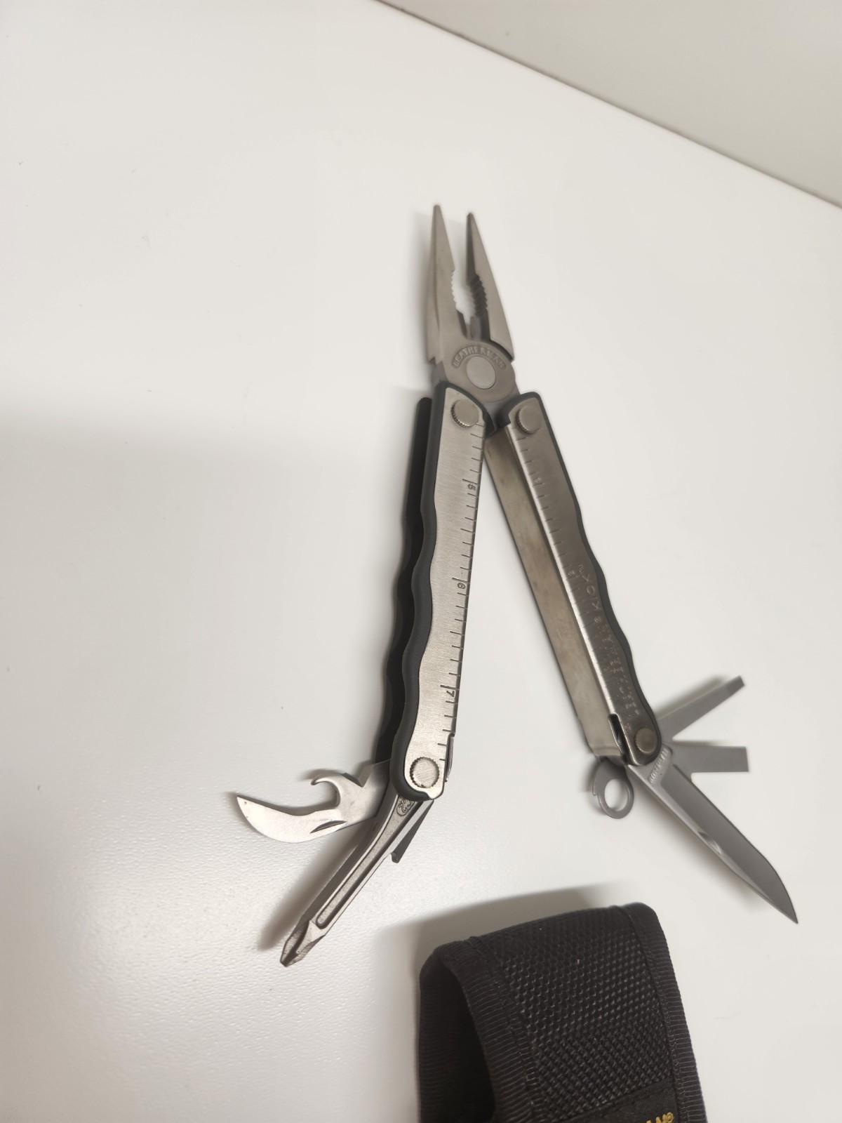 Leatherman Kick Stainless Steel Multi-Tool with Black Sheath Retired Very Good