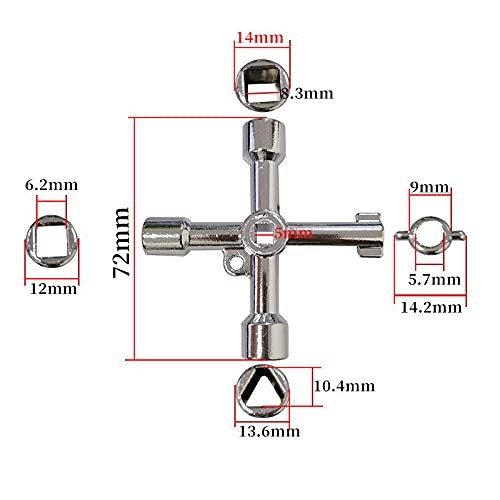 4 Way Control Cabinet Key, 4 in 1 Multifunctional Keys for Meter Box…