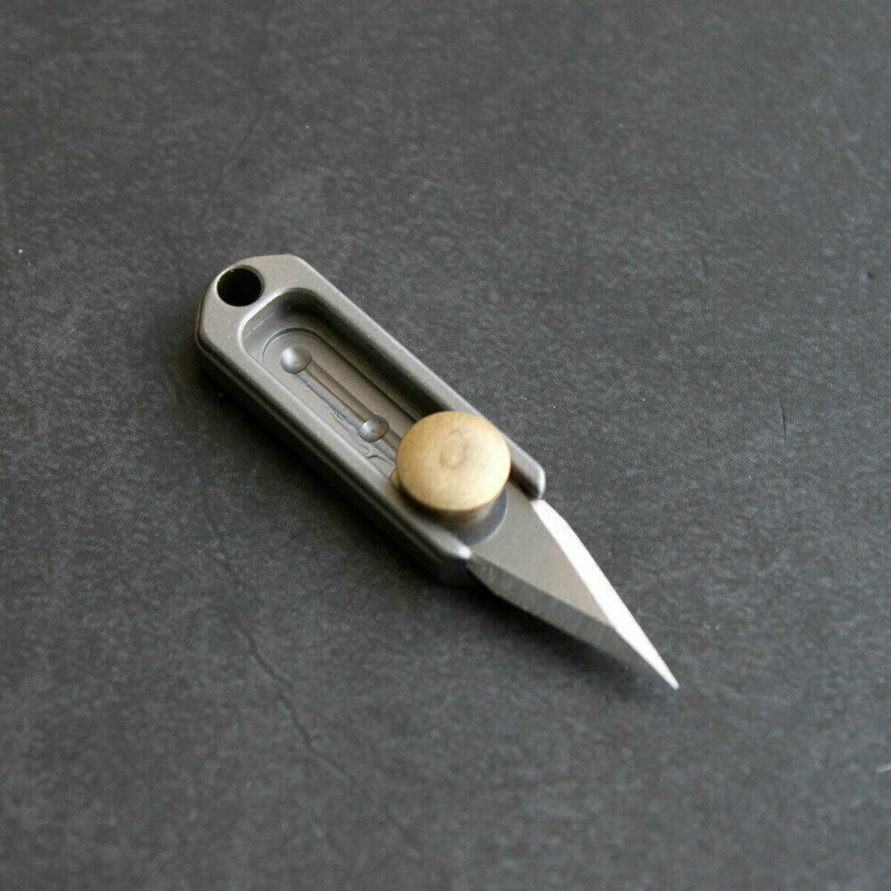 Alloy Brass Mini Knife Blade Survival Escape Key Chain Pendant EDC TOOL
