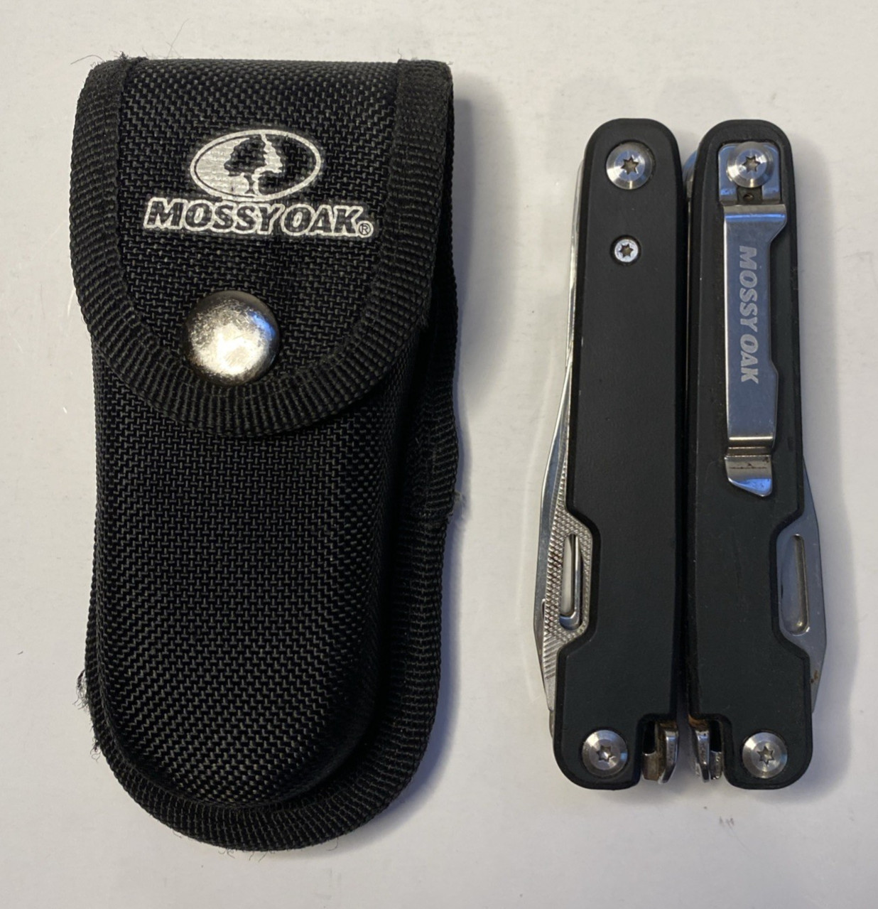 Mossy Oak 11 in 1 Multi Tool Black w/ Pocket Clip & Nylon Sheath