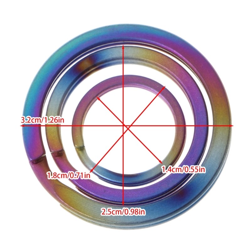 Circle Clip Make for Key Ring Flat for Key Holder Split Rings for Key Fob DIY Je