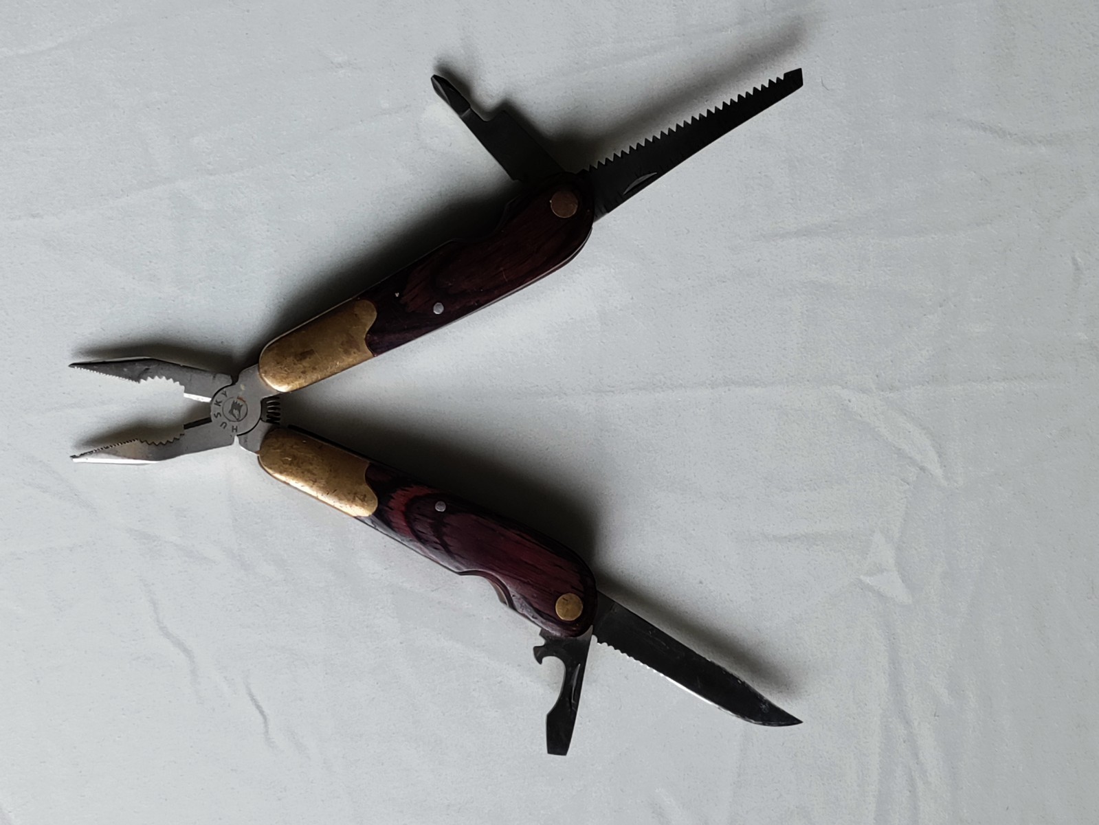 HUSKY 25 Years 25th Anniversary Limited Edition Multi-Tool Brass Wood Vtg USA