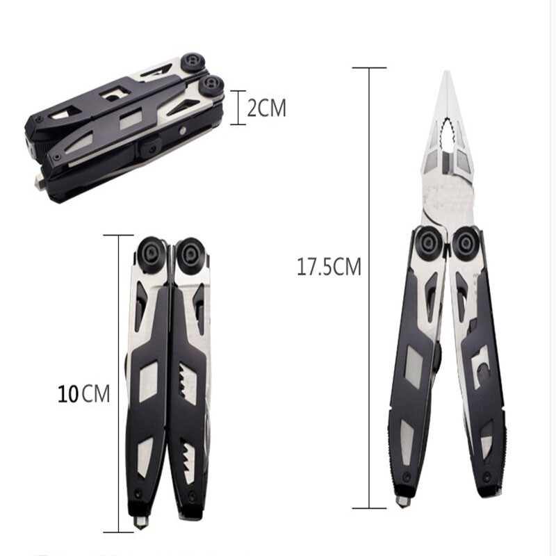 Portable Foldable Multifunctional Tool Pliers Outdoor Tongs Bottle opener Ruler