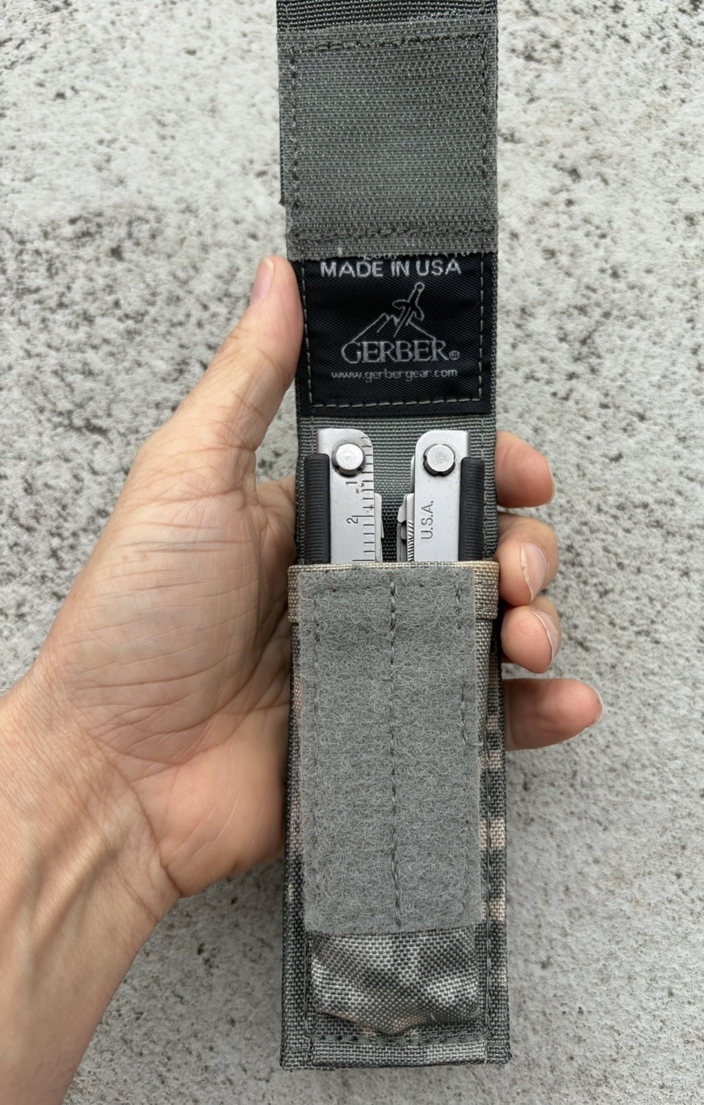 GERBER MP600 USA SILVER MULTI TOOL, KNIFE, PLIER, W/SHEATH, EXCELLENT!